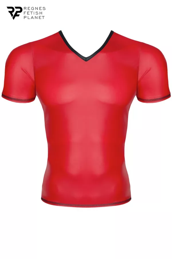 Rotes Wetlook-T-Shirt