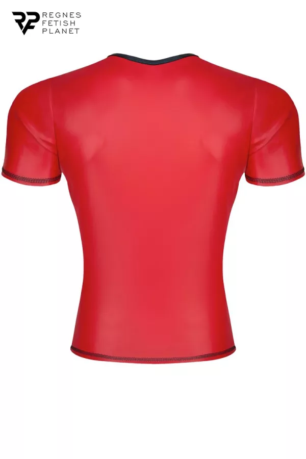 Rotes Wetlook-T-Shirt