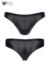 Schwarzer Wetlook-Slip