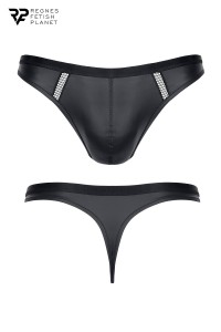 String nasslook schwarz