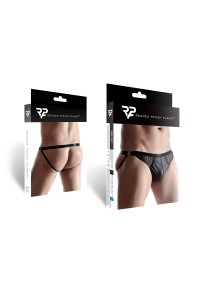 Jock Strap nero wetlook e rete