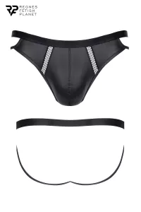 Schwarzer Wetlook-Jockstrap