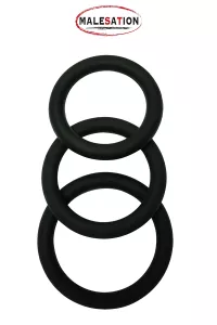 Set 3 CockRings silicone - Malesation