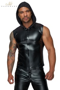 H062 sleeveless hood jacket