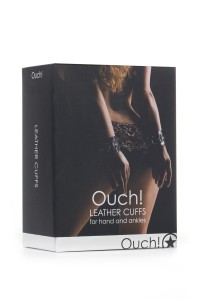 Menottes Premium en cuir noir - Ouch