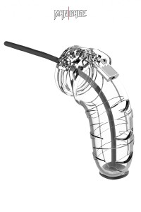 Chastity cage 12.5cm with urethra plug - ManCage 17