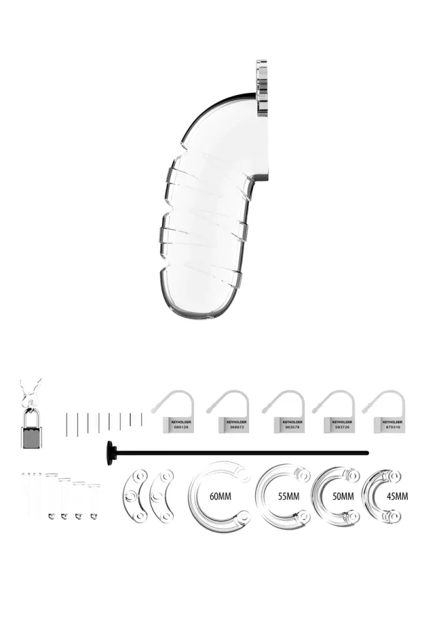 Chastity cage 12.5cm with urethra plug - ManCage 17