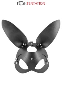 Adjustable leather bunny mask