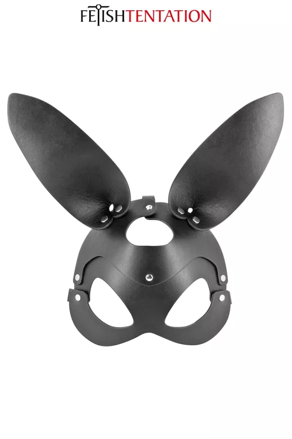 Adjustable leather bunny mask