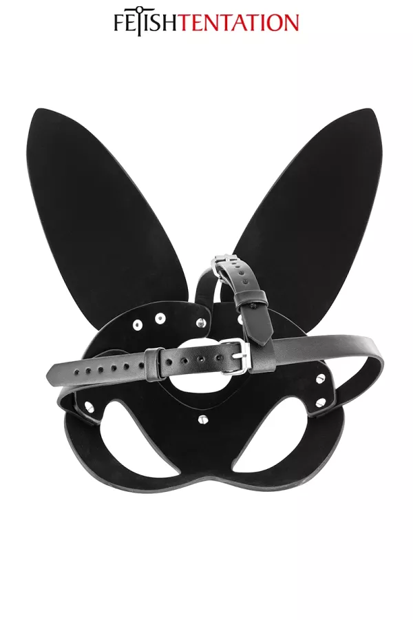 Adjustable leather bunny mask