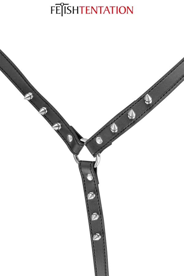 Stretch bust harness spiked