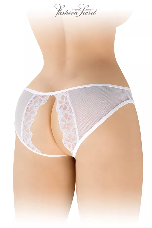 Culotte blanche ouverte Ambre - Fashion Secret