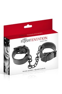 Adjustable leatherette handcuffs