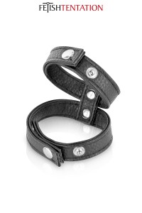 Double cockring simili leather