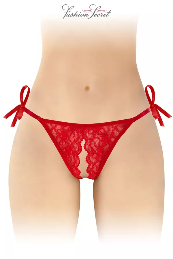 Tanga aperto rosso Stella