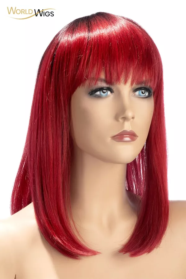 Red Elvira wig