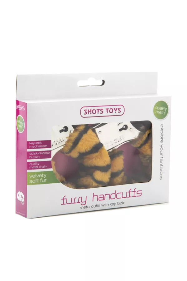 Shots fur handcuffs - tiger