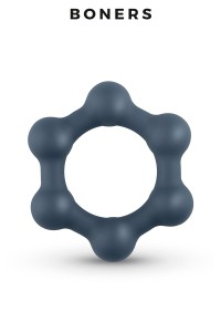 Cockring Hexagonal with steel balls