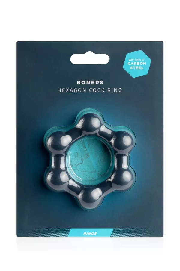 Cockring Hexagonal with steel balls