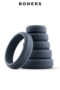 Set of 6 wide penis rings