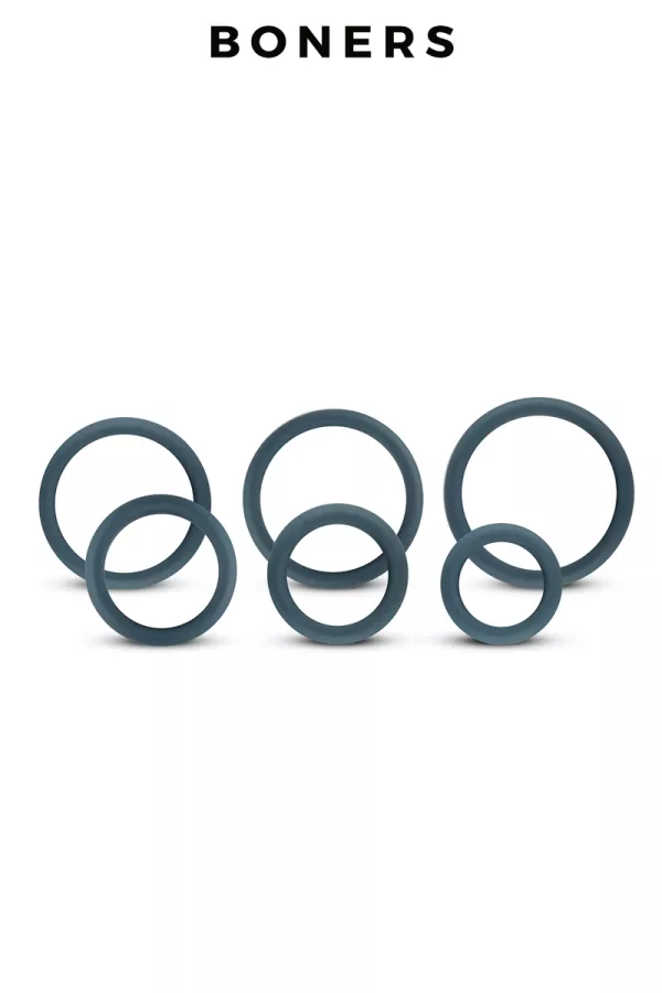 Set of 6 wide penis rings