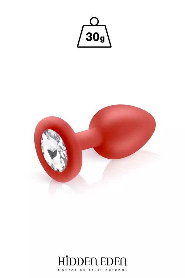 Red silicone jewelry plug S