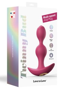 Vibrating anal plug Twinny Bud prune