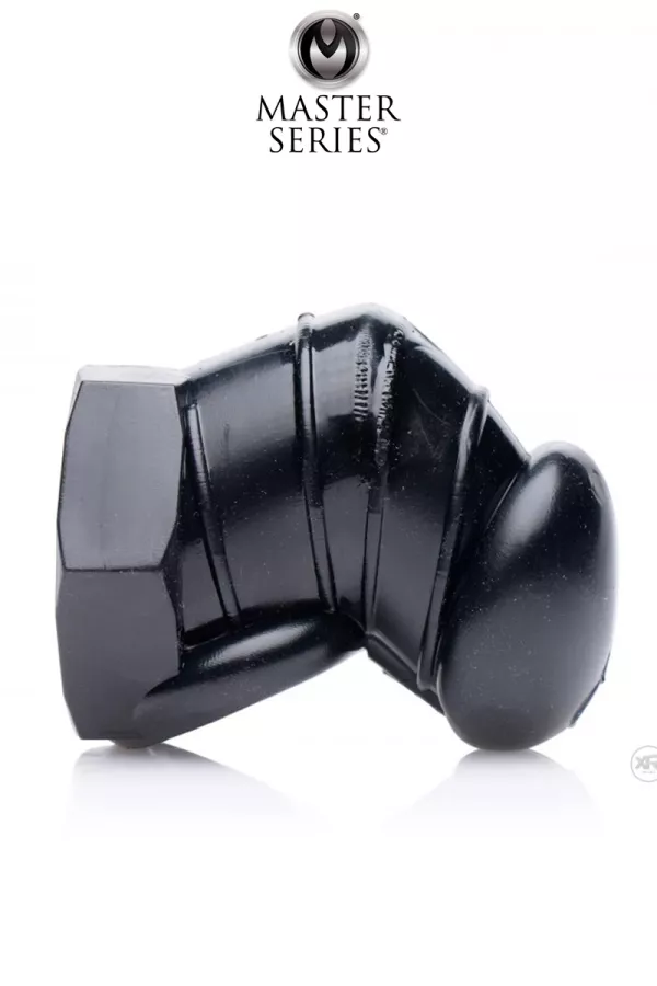 Black restrictive chastity cage