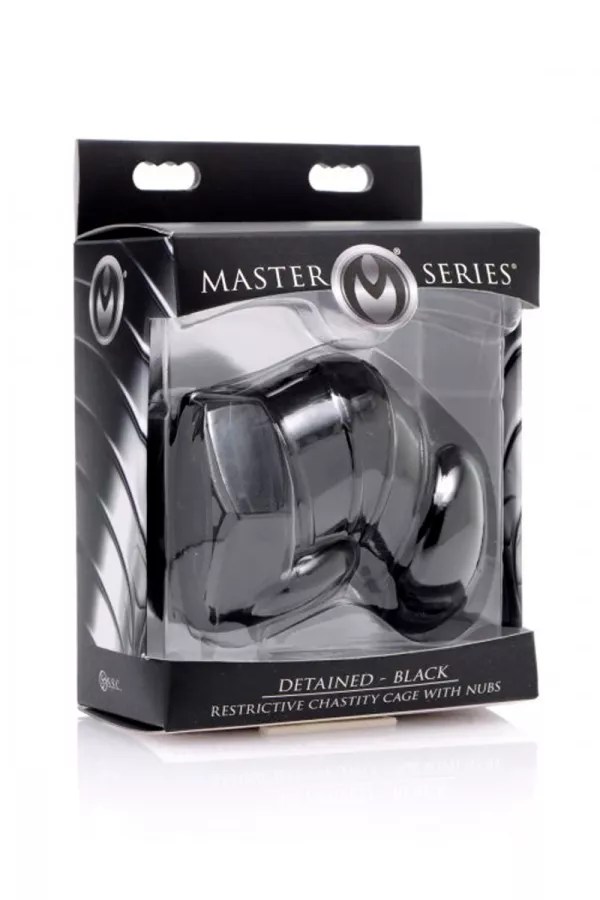 Black restrictive chastity cage