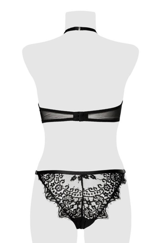 Bustier und Spitze String - Grey Velvet