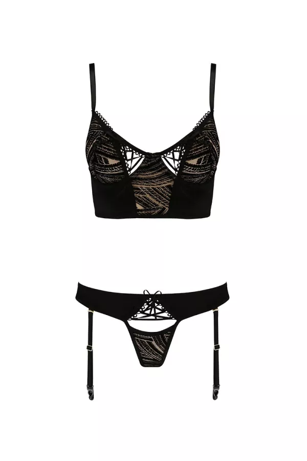 Set reggicalze e bustier Lara