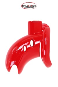 Red ABS chastity cage