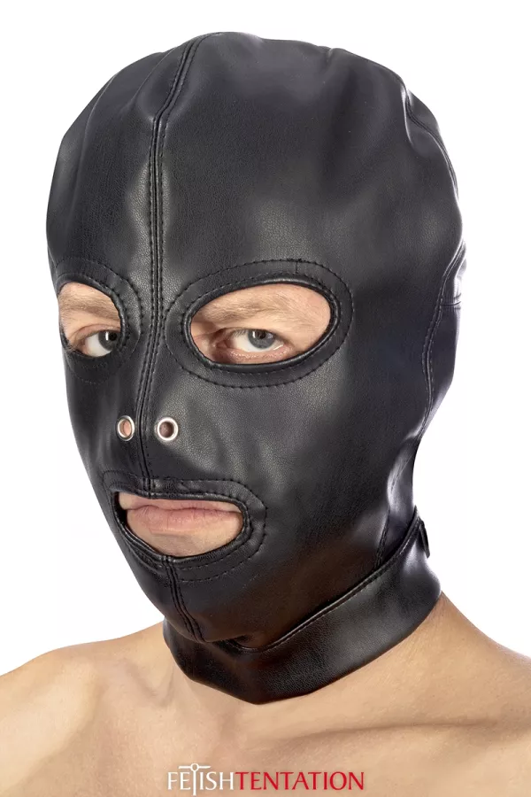 MAsk BDSM 3 Leather Simili Openings