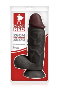 Dildo XXL The Strong Nero 26 x 6,5 cm