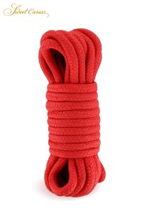 Corde de bondage rouge 5m - Sweet Caress