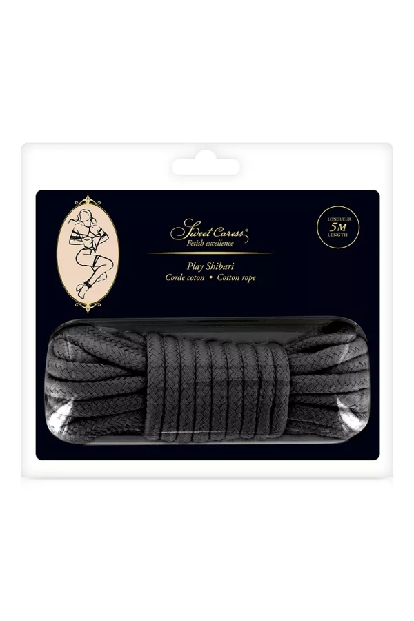 Black bondage rope 5m