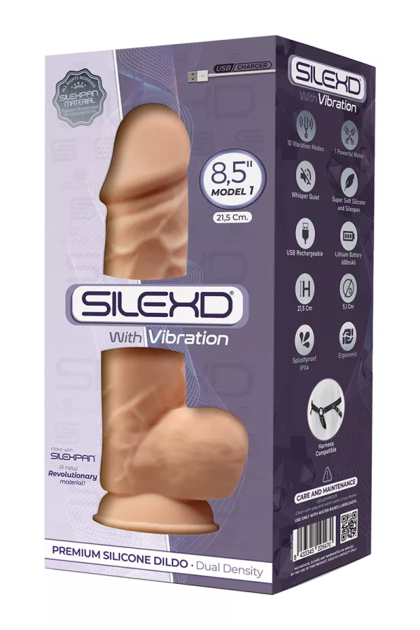 Double density vibrator flesh 21,5 cm