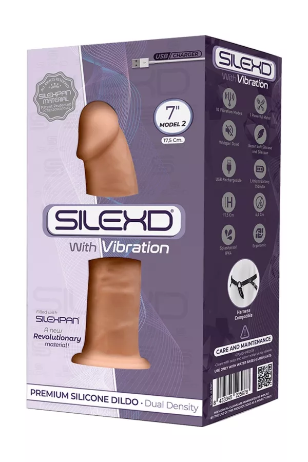 Double density vibrator flesh 17.5 cm