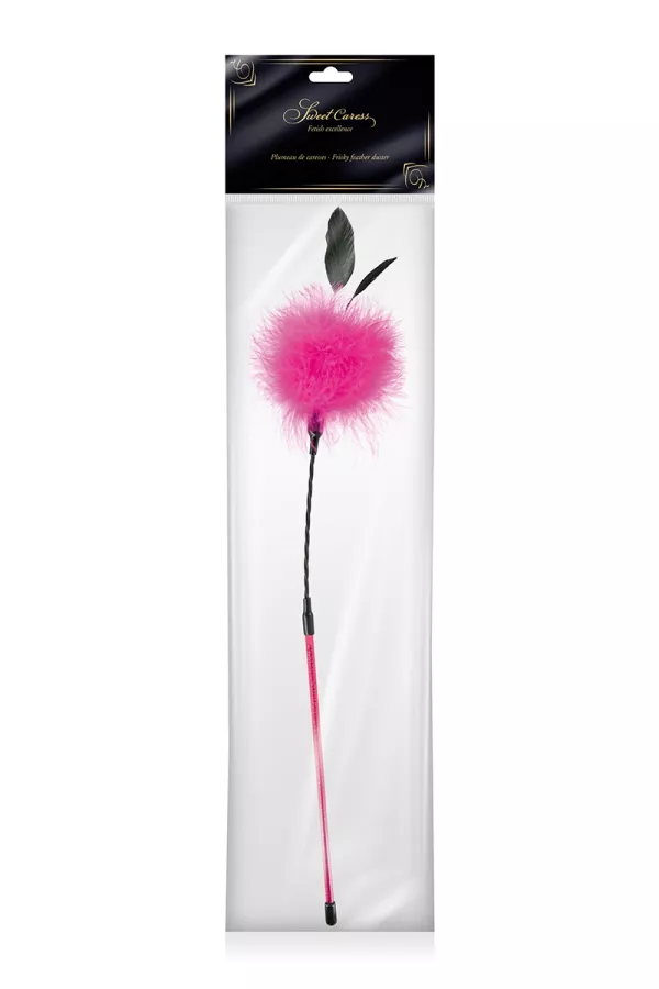 Feather with pink caresses