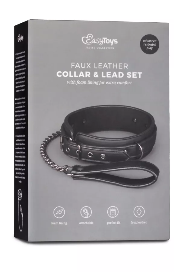 Collier fétichiste et laisse - Easytoys Fetish Collection