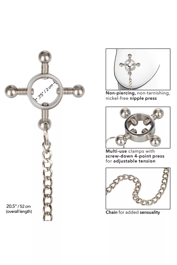 4-point nipple clamps & chain