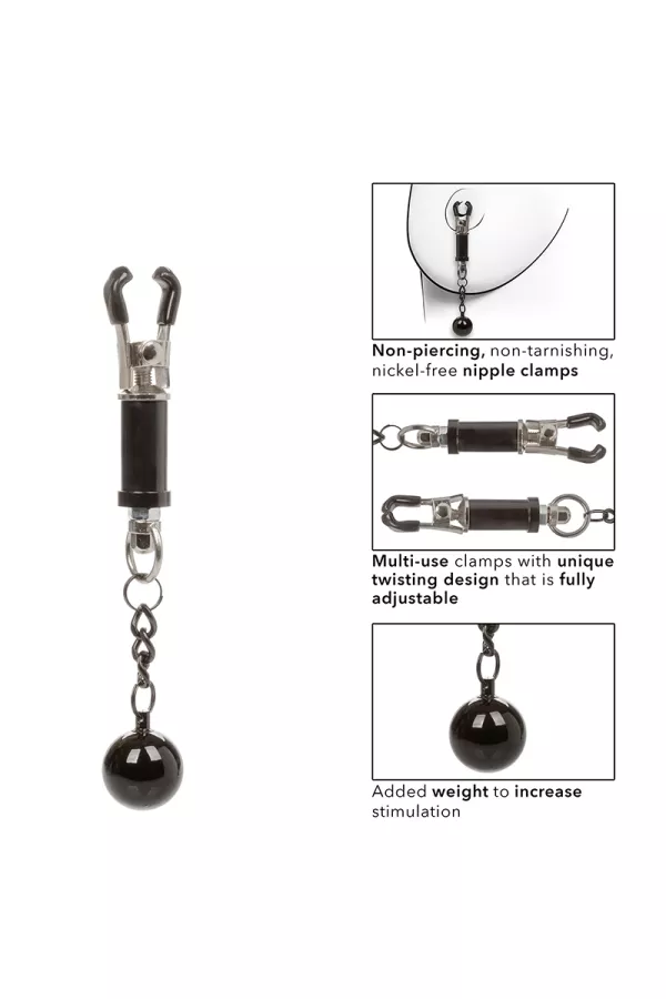 Nipple clamps with weights