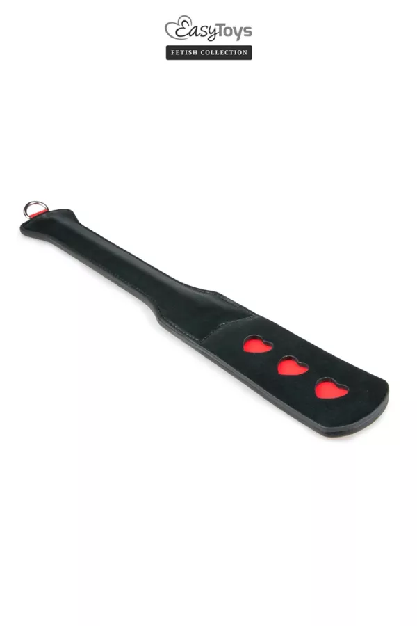 3 heart leather paddle