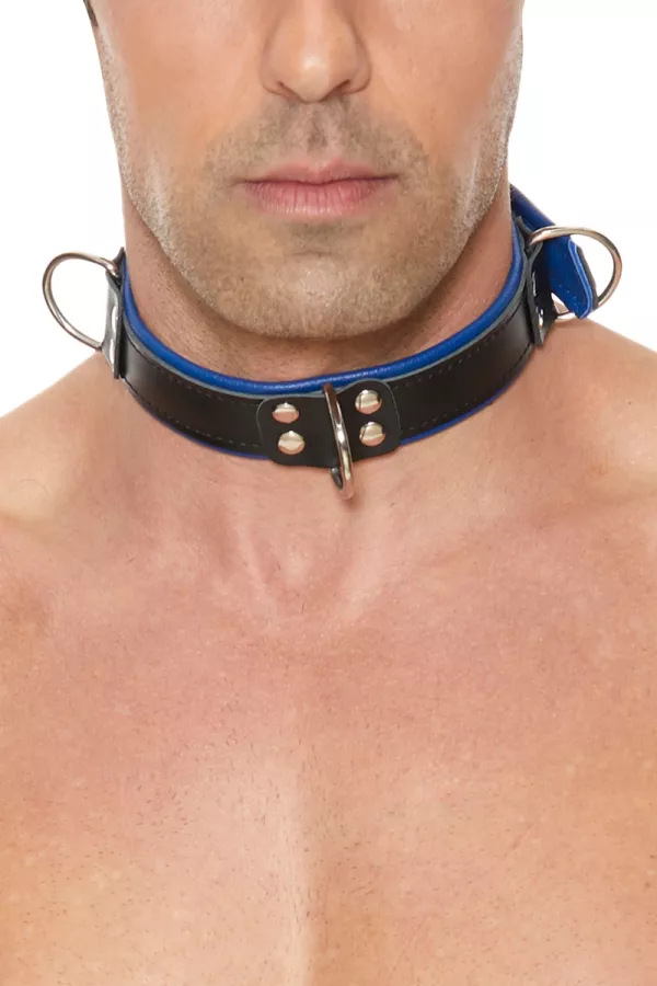 Blue and black Bondage Necklace