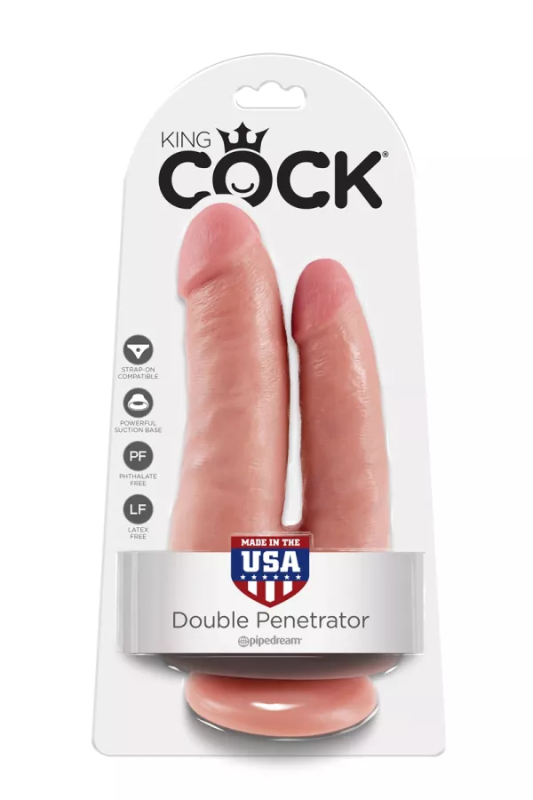 Gode double pénétration 15cm - King Cock