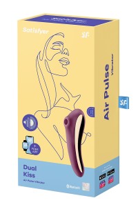 Stimulateur Dual Kiss bordeaux - Satisfyer