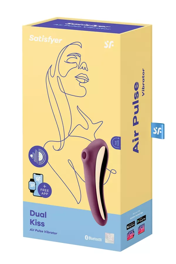 Stimulateur Dual Kiss bordeaux - Satisfyer