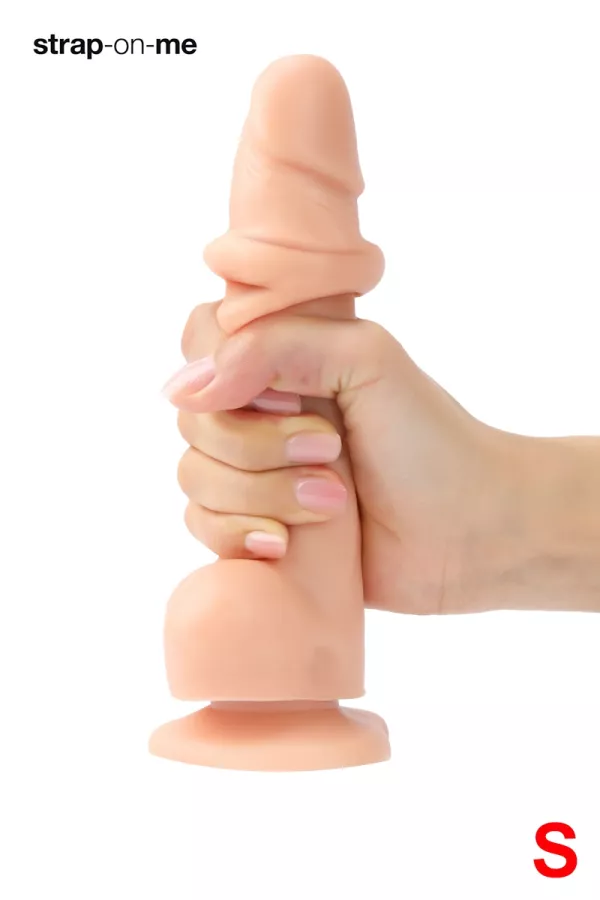 Gleitender Hautdildo mit doppelter Dichte S