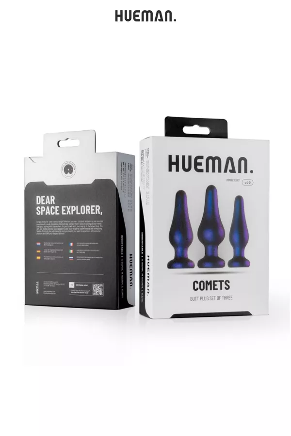 Kit 3 plugs anal Comet - Hueman