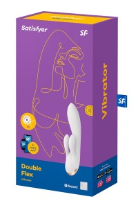 Double Flex verbundener Rabbit-Vibrator weiß